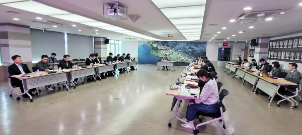 관광종합개발계획 및 아산온천관광특구진흥계획 수립 용역 중간보고회 모습