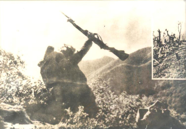 백마고지를 사수하고 기뻐하는 백마용사들