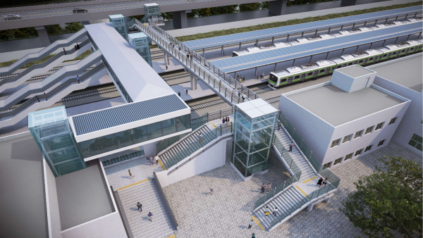 엘리베이터 및 노후 육교 개량 조감도 사진