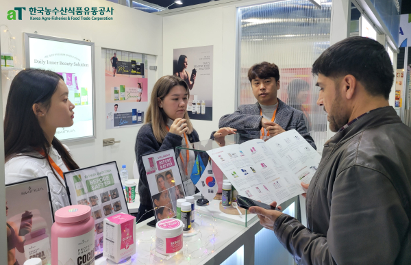 알마티 국제식품박람회 통합한국관 바이어 상담