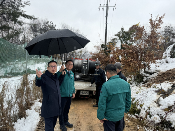 김석필 천안시 부시장, 폭설피해 현장 방문