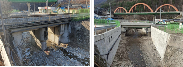 영동선 거리천교 개량 전․후 사진
