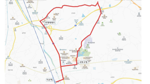 고정노선버스 운행도.