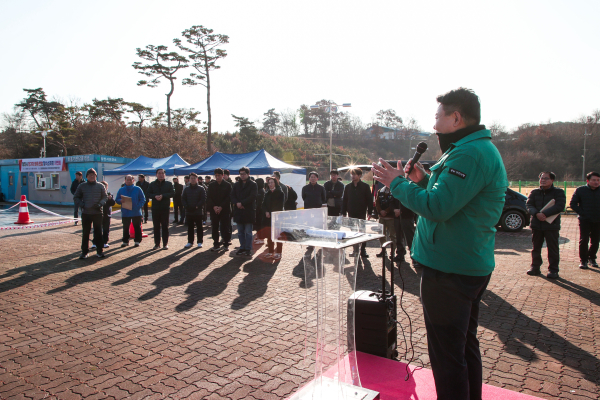 질식소화포 훈련 사진