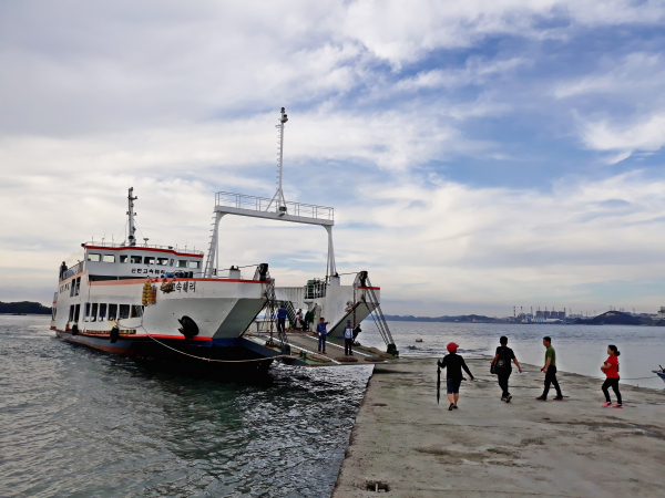 여객선 승선 모습