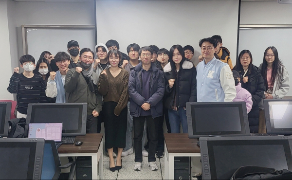 한국영상대-리엔터, 가족회사 협약식 체결 모습