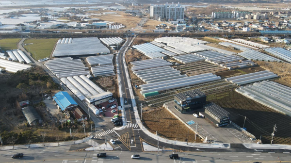 신례원리(수철리입구) 도로(중2-20호) 개설구간 모습