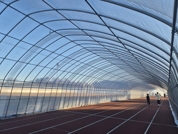 비닐 터널 설치 모습