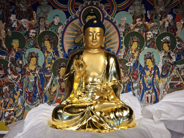 국가지정 보물 당진 신암사 금동여래좌상 보존처리 완료 모습