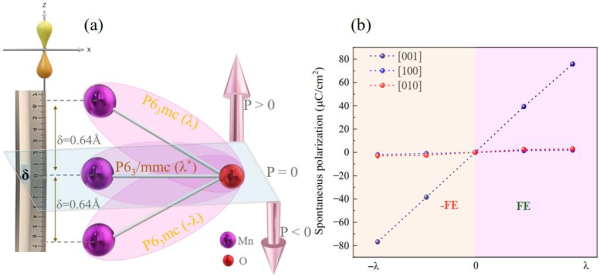 전기적 분극의 방향변화와 크기