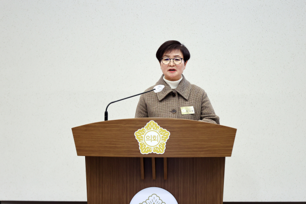 한상화 의원, 5분발언 모습