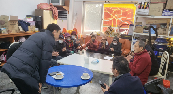 설 연휴 근무자 격려 및 시설물 점검 실시 모습