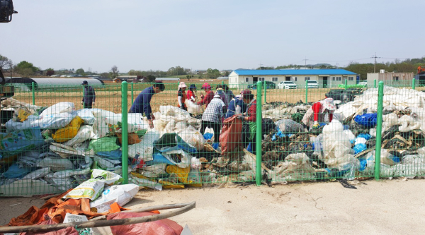 영농 폐비닐 선별 현장