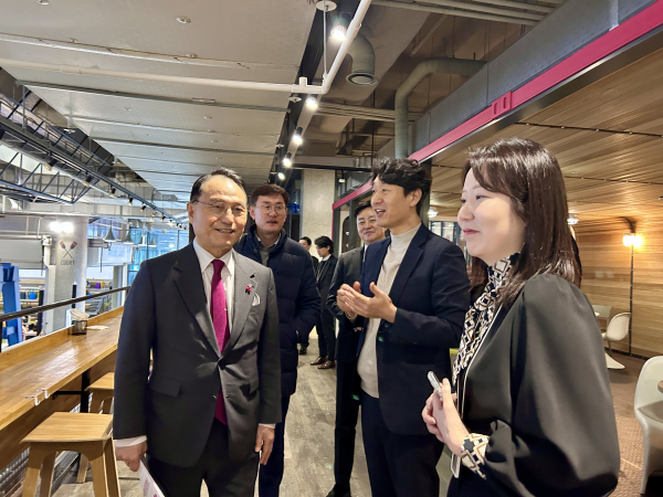 박상돈 천안시장, 구글·NHN 방문 모습