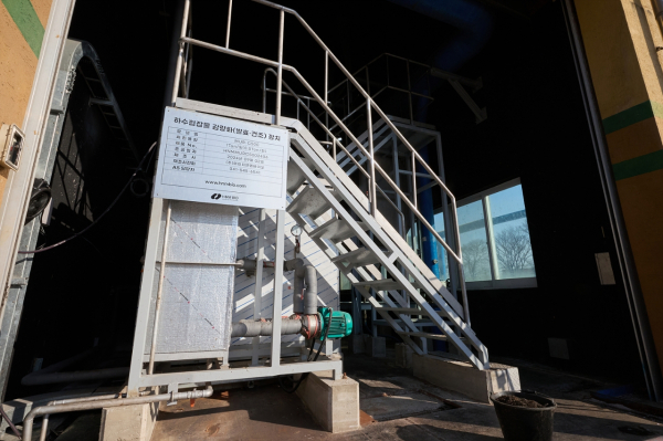 혁신제품 “하수협잡물 감량화 장치” 모습