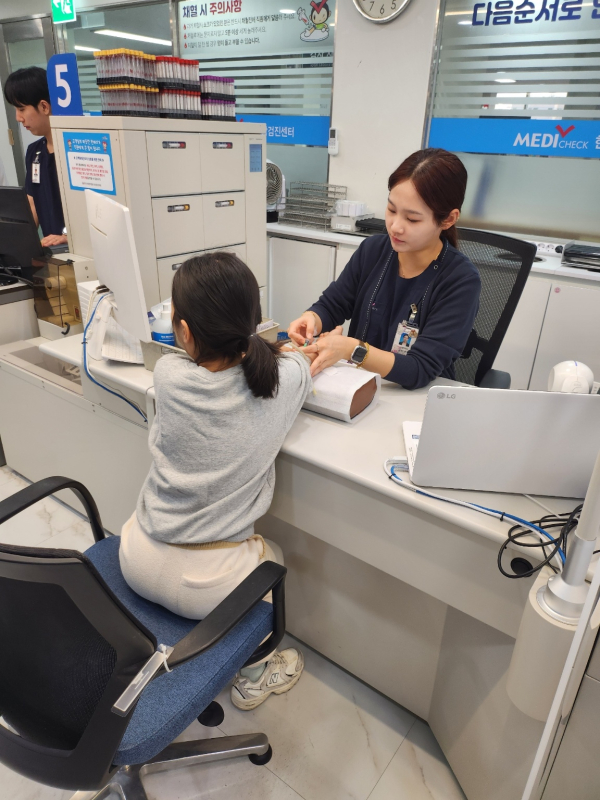 아동복지시설 자혜원 사회공헌 건강검진 모습