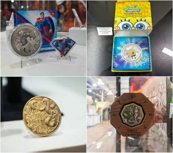 WMF에서 전시된 세계 각국의 기념주화들