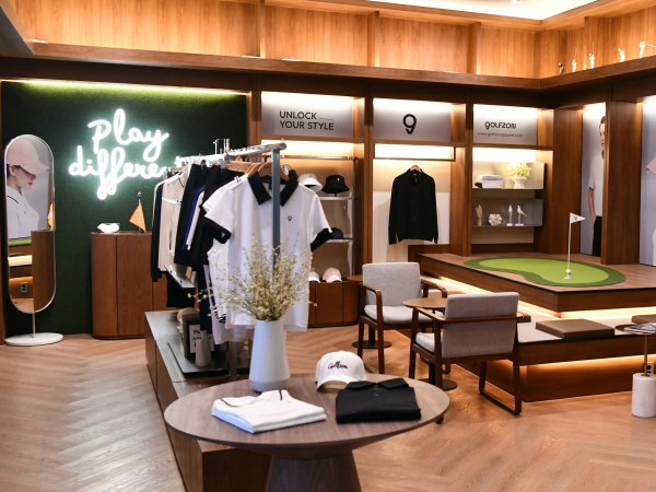 골프존 GDR아카데미 성남판교점에 마련된 골프존어패럴 쇼룸