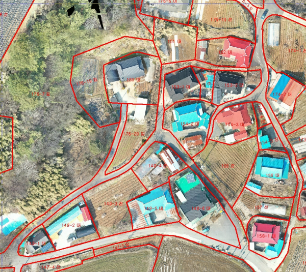 용당지구 경계확정 항공사진