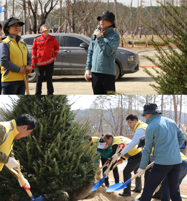 제80회 식목일을 맞아 시민참여 숲 조성 행사에 참여한 대전도시공사 정국영 사장