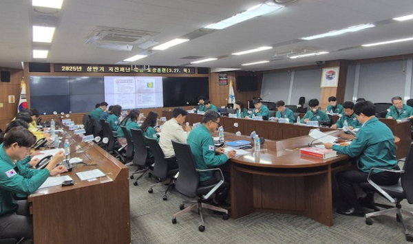 규모 6.0 지진 발생 가정 도상훈련 개최 모습