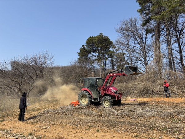 영농부산물 파쇄 모습
