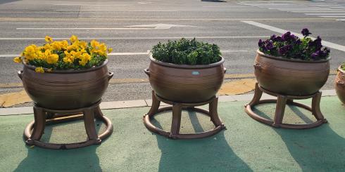 봄꽃 식재 모습