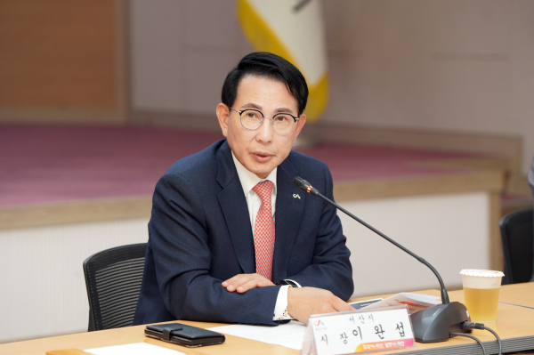 지난 16일 시청 대회의실에서 진행된 국도 29호선 감응신호 시스템 구축사업 착수보고회 개최 모습