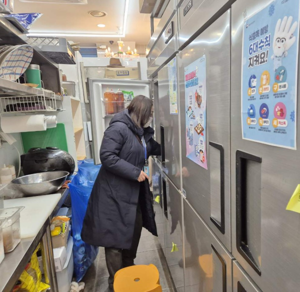 중국음식점 위생 지도 점검 모습