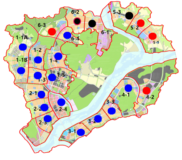 행복도시 내 복컴 조성 현황(‘25.4월 기준)