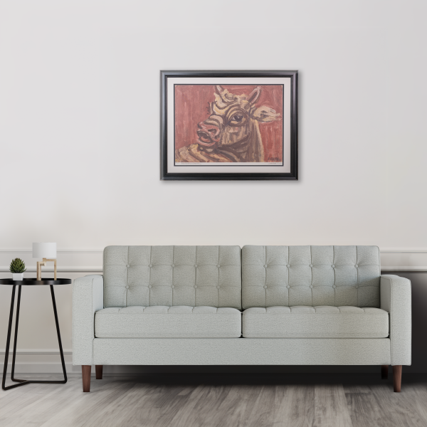 황소 요판화 인테리어 사진(대형)