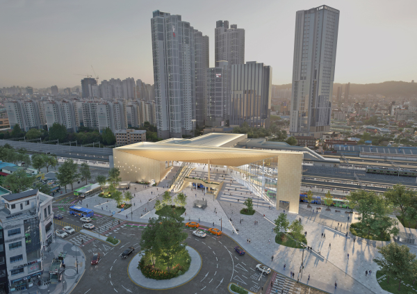 경부선 천안역사 증개축 사업 조감도.