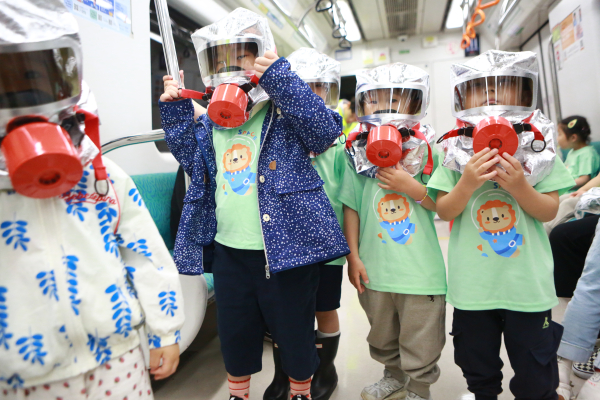 어린이 시민체험열차 운영 모습