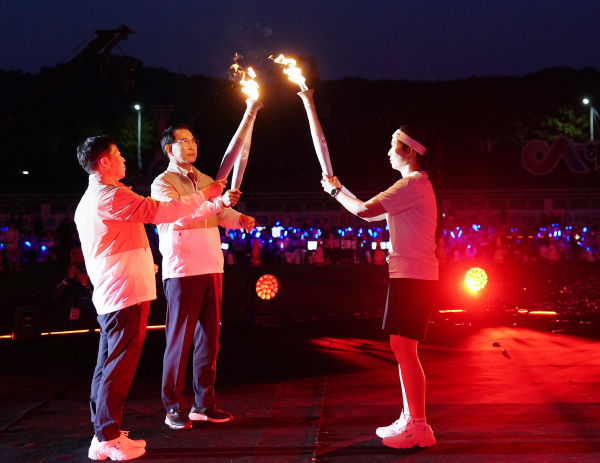 지난 29일 서산종합운동장 일원에서 열린 제31회 충청남도장애인체육대회 개회식 (성화점화식)