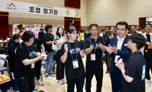 김동일 시장, 제31회 충청남도 장애인체육대회 출전 선수단 현지 격려 모습