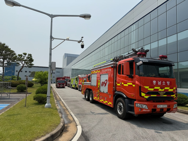 30일 ‘안전점검의 날’을 맞아 서북구 성거읍 소재 종근당 천안공장에서 재난대응 상시훈련을 실시했다.