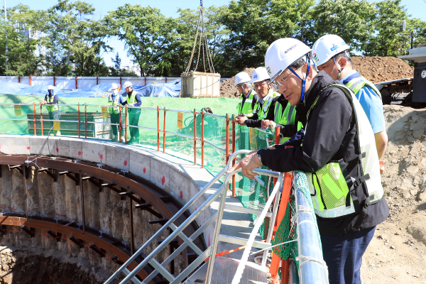 이성해 국가철도공단 이사장, 신분당선 광교~호매실 사업 현장점검 모습