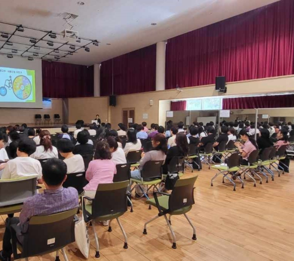 대전 서구 심뇌혈관질환 예방 관리 역량 강화 교육 진행 장면