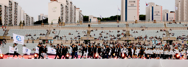 제77회 충청남도민체육대회 개회식 보령시선수단 입장 모습