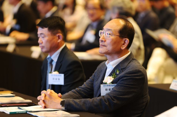 19일, ‘2025 국토교통기술교류회’ 행사에 참석 중인 이성해 국가철도공단 이사장