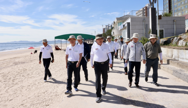 대천해수욕장 개장준비 현장 점검 모습