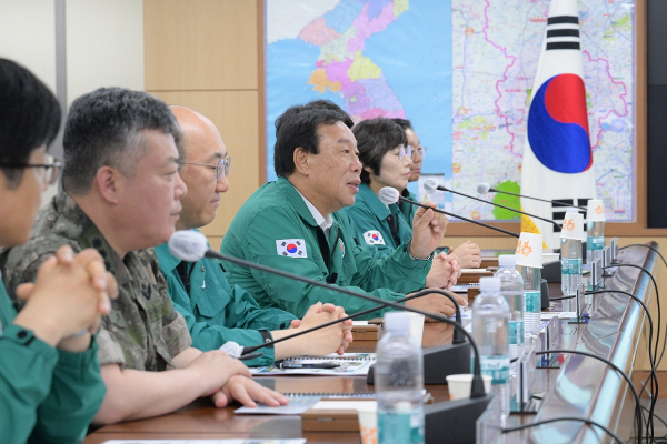 최민호 시장 주재 2025년 통합방위협의회 2분기 정기회의 개최 모습
