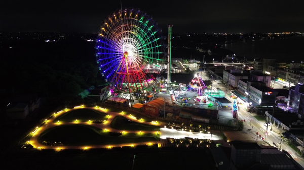 삽교호관광지 실외정원 야경