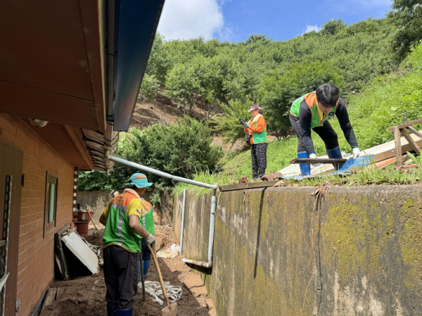 수해복구 현장 모습