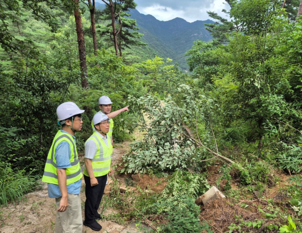국립산림복지시설 집중호우 산사태 피해 점검