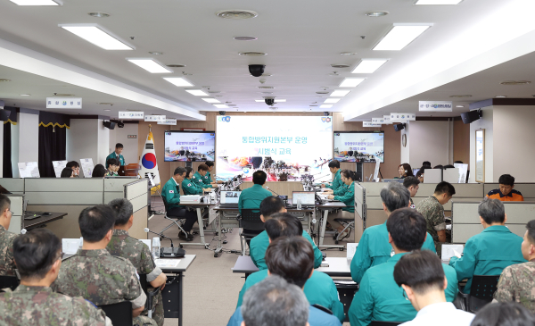 지난 24일 진행된 대전 서구 통합방위지원본부 시험 교육 장면