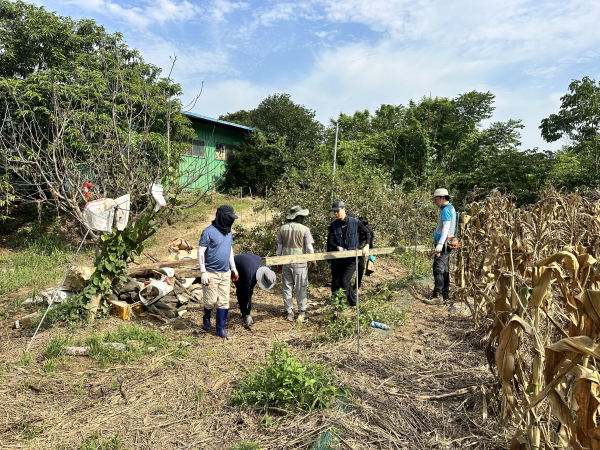 면천면 수해 복구봉사 모습
