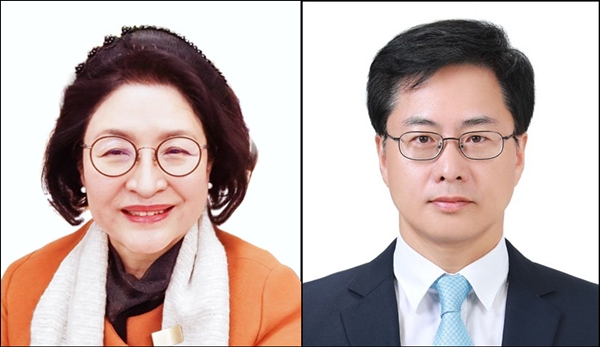 왼쪽부터 한남대 양명숙, 차성민 교수