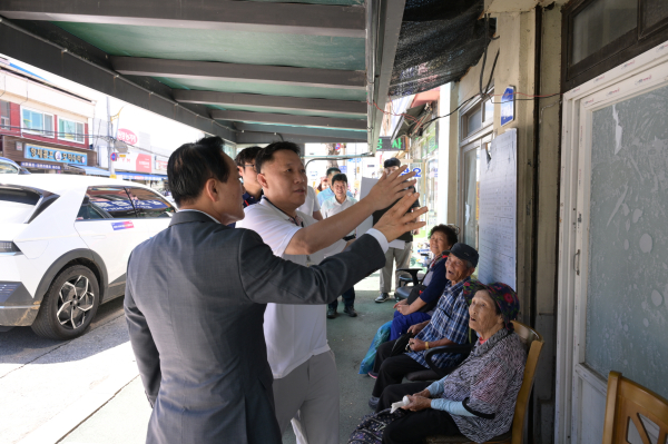 대교동 버스정류장 현장 점검