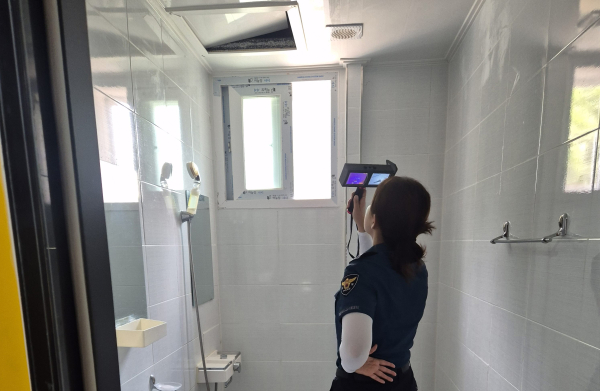 야영장 안전 점검 진행 모습